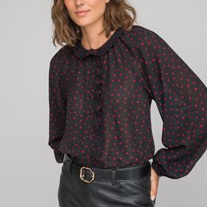 LA REDOUTE COLLECTIONS Blouse met Claudinekraag, details met plissé