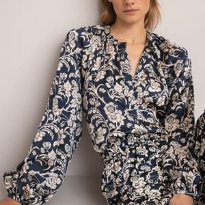 LA REDOUTE COLLECTIONS Los hemd met Maokraag, bloemenprint