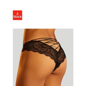 Petite Fleur Tanga-ouvert Set: tanga van kant en ouvert van bandjes (2 stuks)