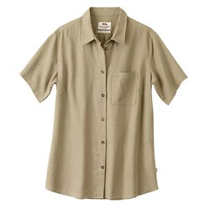 Fjällräven Ovik Travel Shirt SS Dames Zandbruin/Steen