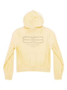 Balenciaga Hoodie verfraaid met kristallen - Geel