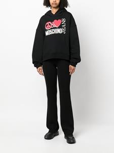 moschinojeans MOSCHINO JEANS Hoodie met logoprint - Zwart