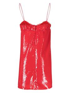GANNI sequinned sleeveless minidress - Rood