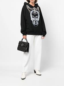 philippplein Philipp Plein Hoodie verfraaid met kristallen - Zwart