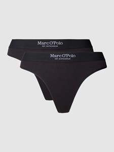 Marc O'Polo String met ribstructuur en elastische band met logo