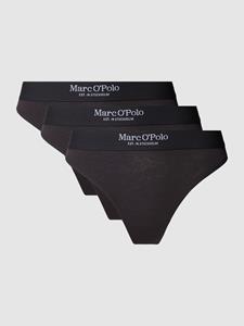 Marc O'Polo String met elastische band met logo in een set van 3 stuks