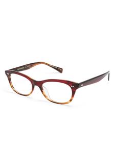 oliverpeoples Oliver Peoples Dezerai zonnebril met rechthoekig montuur - Bruin