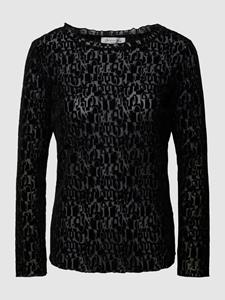 Christian Berg Woman Shirt met lange mouwen in semi-transparante look