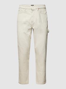 Tapered jeans met labeldetail, model 'Tatum'