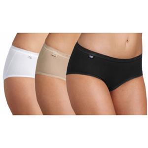 Set van 4x stuks sloggi basic midi dames slips zwart, maat: 38 -