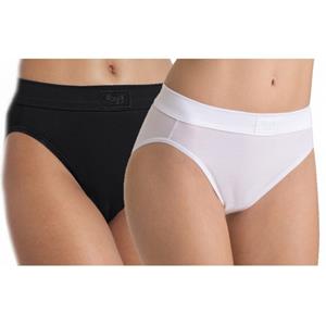 Set van 4x stuks zwarte double comfort Tai Sloggi dames slip, maat: 42 -