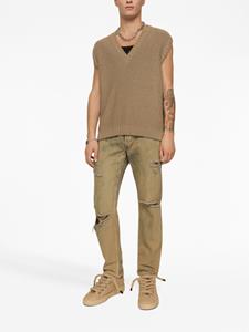 dolce&gabbana Dolce & Gabbana Gerafelde jeans - Beige
