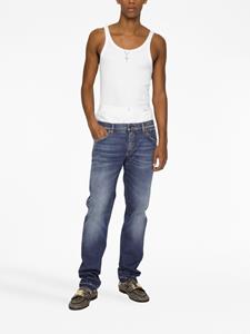 dolce&gabbana Dolce & Gabbana Jeans met logoplakkaat - Blauw