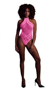 Ouch! Glow in the Dark Body met Griekse halslijn - Roze