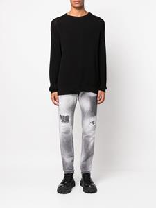 Jeans met verfspatten - Grijs