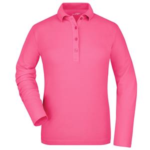 James & Nicholson Roze stretch poloshirt voor dames