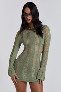 Jaded London Khaki Umbra Mini Dress