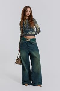 Jaded London Sandblast Blue Wash Colossus Jeans