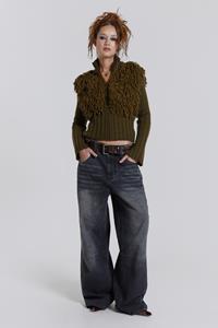 Jaded London Washed Black Colossus Jeans