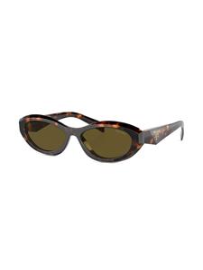 pradaeyewear Prada Eyewear Zonnebril met ovalen montuur - Groen