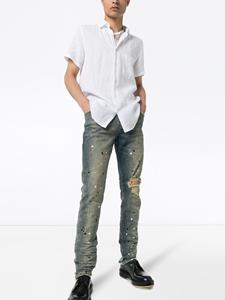 purplebrand Purple Brand Jeans met verfspetters - Blauw