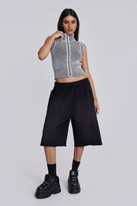 Jaded London Washed Black Monster Jogger Shorts