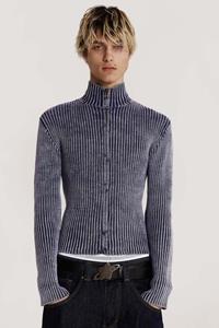 Jaded Man Blue Lucid Knit Track Top