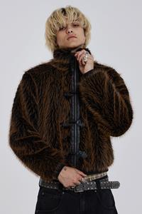 Jaded Man Brown Mendoza Faux Fur Jacket
