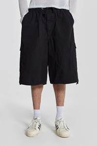 Jaded Man Black Parachute Cargo Baggy Shorts
