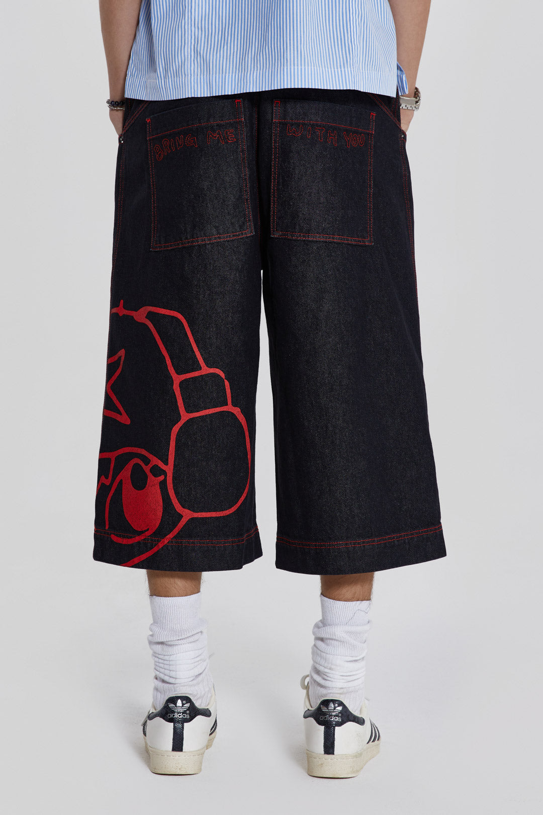 Jaded Man Volume Up Oversized Jorts