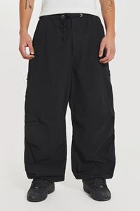 Jaded Man Black Parachute Cargo Pants