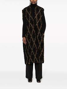 umawang Uma Wang Gilet met diamantpatroon - Bruin