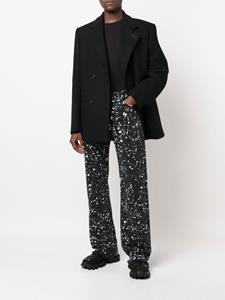 Off-White Jeans met verfspetters - Zwart