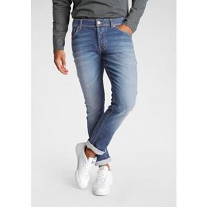 Bruno Banani Slim fit jeans Jimmy (stretch) smalle pijp, lage taillehoogte, met knoopsluiting