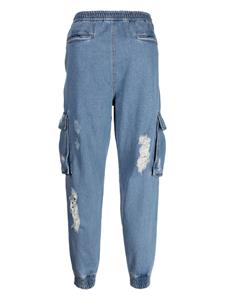 Gerafelde jeans - Blauw