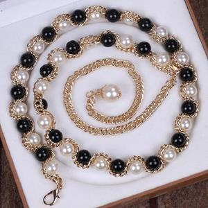 Pino Chio Imitation Pearl Beads Waist Chain Belt Women Waistband Strap Dress Accessories