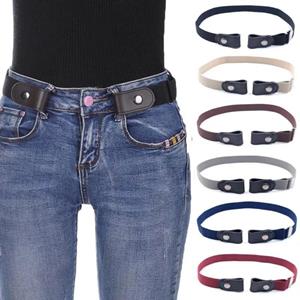 Gesp-vrije riem mode verstelbare onzichtbare elastische taille riem luie riem vrouwen comfortabele rekbare tailleband voor jeans broek