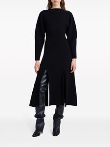 Proenza Schouler long-sleeved knitted midi dress - Zwart