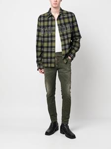 DSQUARED2 paint splatter skinny jeans - Groen