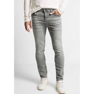 STREET ONE MEN Slim fit jeans in grijze wassing