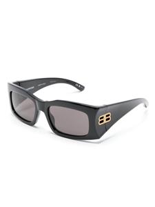 Balenciaga Eyewear logo-plaque square-frame sunglasses - Zwart