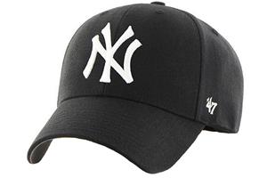47 Brand New York Yankees MVP-pet, unisex zwarte pet One size zwart
