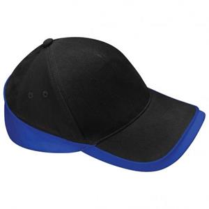 Beechfield Unisex Teamwear Competitie Cap Honkbal / Hoofddeksels One Size koningsblauwe kleur/zwart