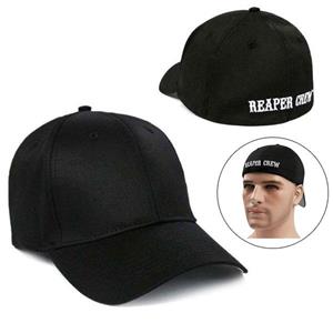 Autumn Leaf Reaper Crew Ingerichte Baseball Cap Voor Mannen Vrouwen Letters Geborduurde Hip Hop Hoed Casual Bikers Hoed 1pc zwart