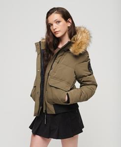 Superdry Vrouwen Everest-bomberjack met Capuchon Groen