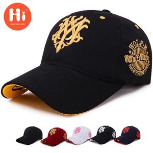 Hi Cap Mode Borduren Baseball Cap Zomer Outdoor Verstelbare Hip Hop Hoeden Bone Snapback Hoed adjustable zwart