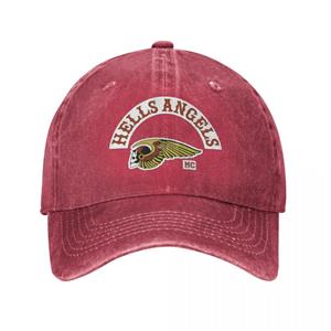 91421224MABLK3A4XG Hells Angels Logo Mannen Vrouwen Baseball Caps Motorcycle Club Brotherhood Distressed Denim Hoeden Cap Klassieke Zomer Snapback Hoed One Size