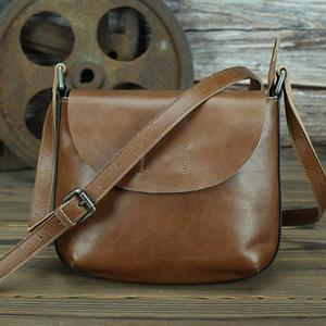 Retro Genuine Leather Women Mini Bags Simple First Layer Cowhide Female Shoulder & Crossbody Bags