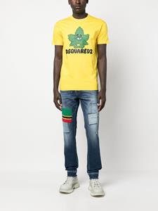 DSQUARED2 Jeans met patchwork - Blauw