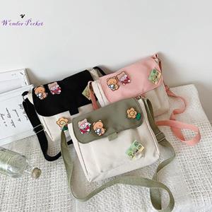 Newest Women Lovely Retro Large Capacity Durable Canvas Crossbody Bag Shoulder Pouch